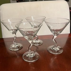 Libbey Z stem Martini glasses